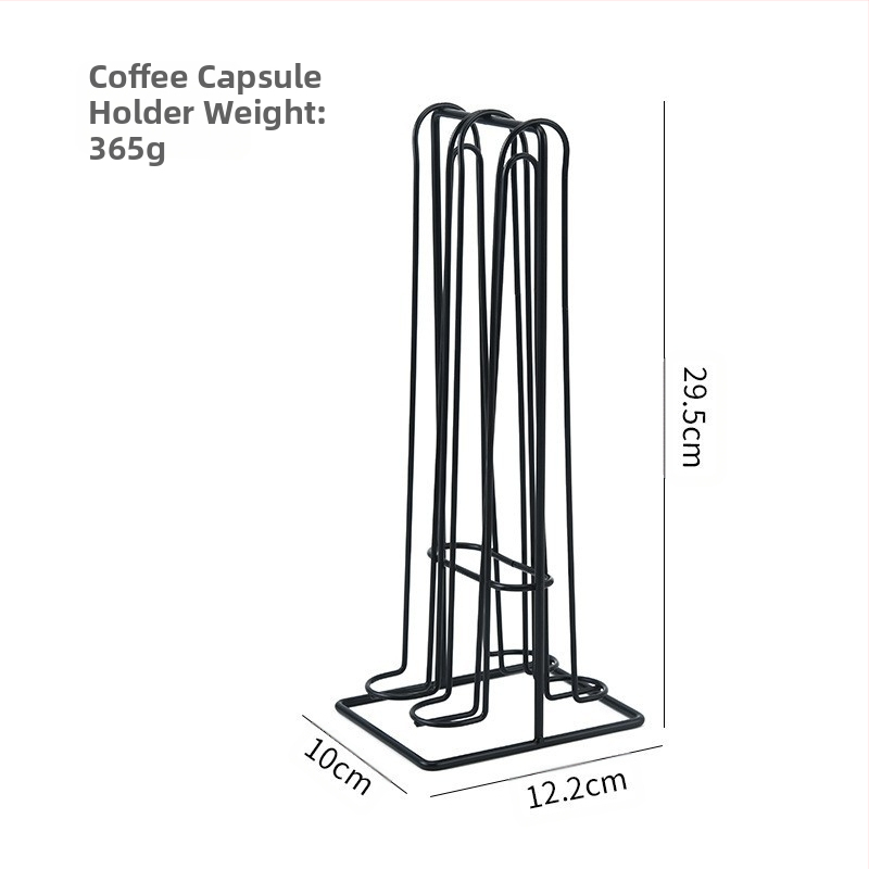 Geležinis dvipusis kavos kapsulių laikiklis — daugiafunkcis, šiuolaikiškas minimalistinis stilius, pristatymas 2024 m. pavasarį