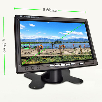 Automašīnas LCD displejs HD7, TFT ekrāns, 1024x600 izšķirtspēja, AV ieeja