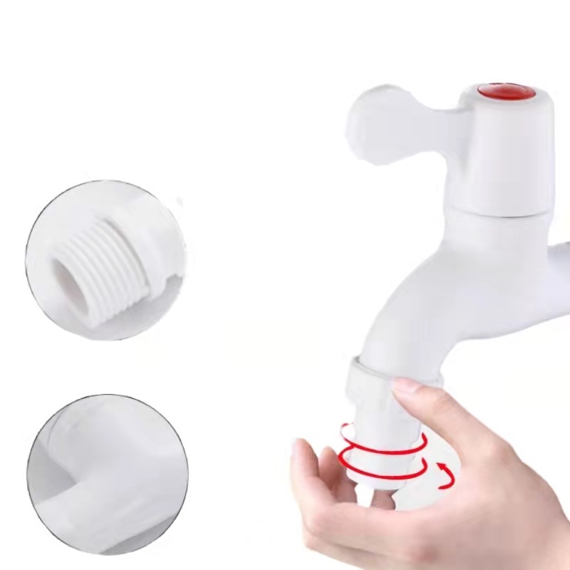 Skalbimo čiaupas, plastmasinis, keramikos šerdies ventiliu, srieginis prijungimas, 0–90°C, 0–1.0 MPa