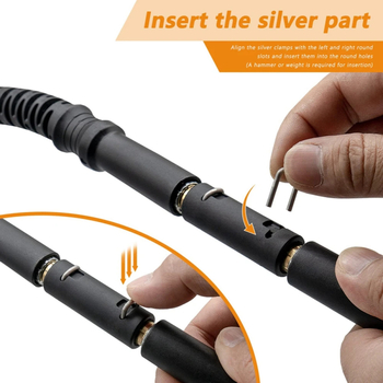 Pagarinājuma savienotājs augsta spiediena šķiedru šļūtenei, Karcher K2–K7, sprādziendrošs, materiāls: inženierplastmasa, 60 g