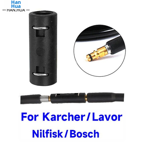 Pagarinājuma savienotājs augsta spiediena šķiedru šļūtenei, Karcher K2–K7, sprādziendrošs, materiāls: inženierplastmasa, 60 g