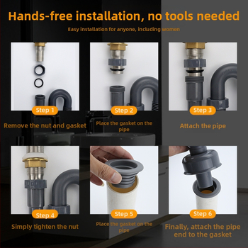 S-bend αποχετευτικός σωλήνας με αποσμητική λειτουργία | Μοντέλο: S-bend deodorant sewer pipe; Υλικό: PP; Σχήμα: S Bend; Μάρκα: Ruiquan