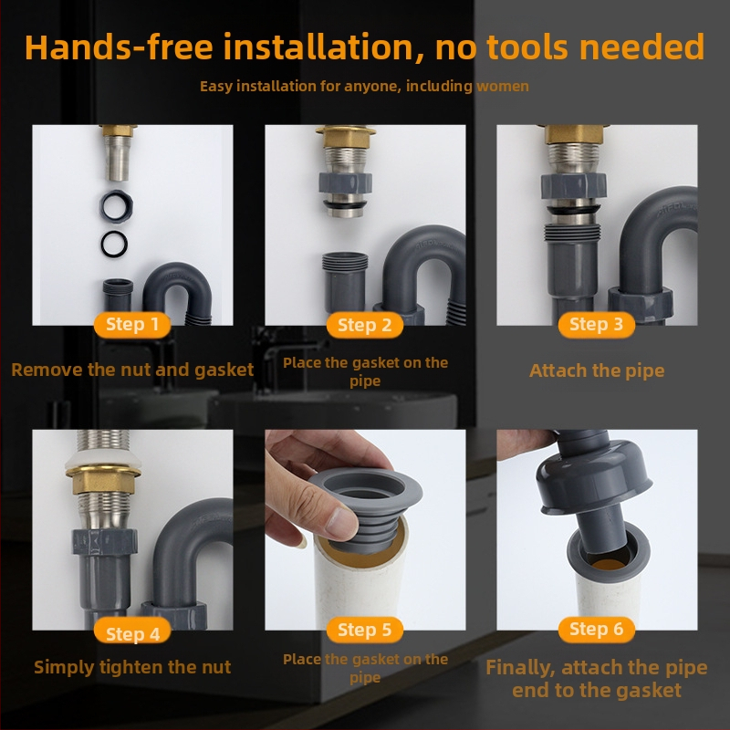 S-образна дезодорираща канализационна тръба | Модел: S-bend deodorant sewer pipe; Материал: PP; Форма: S Bend; Марка: Ruiquan