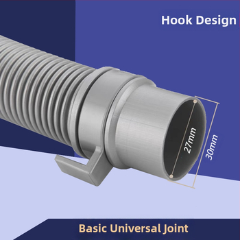 Σωλήνας αποχέτευσης πλυντηρίου ρούχων, διπλής άκρης, καθολικός πολυσυνδετικός επεκτατής, πλαστικός