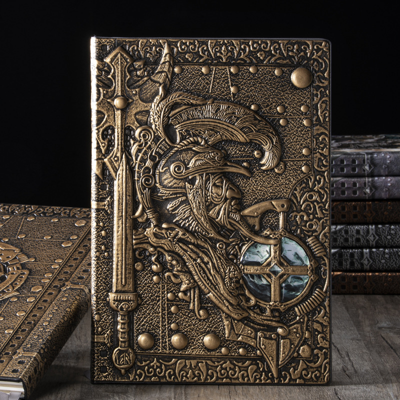 Bilježnica Billion Gold Craft, model Undead Bird, naslovnica od umjetne kože, ljepilo povezivanje, offset papir, 80 gsm