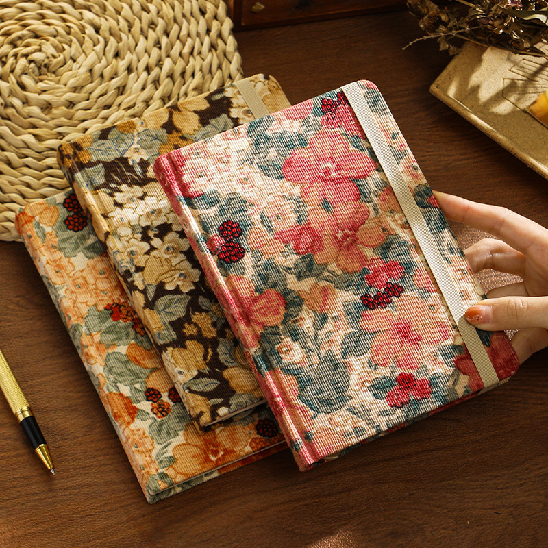 Caiet cu copertă din pânză, stil retro, hârtie din pădure, 160 pagini, greutate hârtiei 100 g