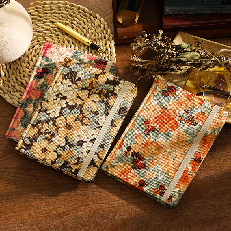 Caiet cu copertă din pânză, stil retro, hârtie din pădure, 160 pagini, greutate hârtiei 100 g