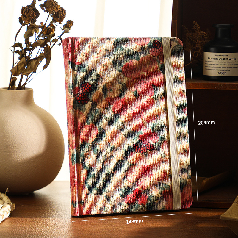 Caiet cu copertă din pânză, stil retro, hârtie din pădure, 160 pagini, greutate hârtiei 100 g