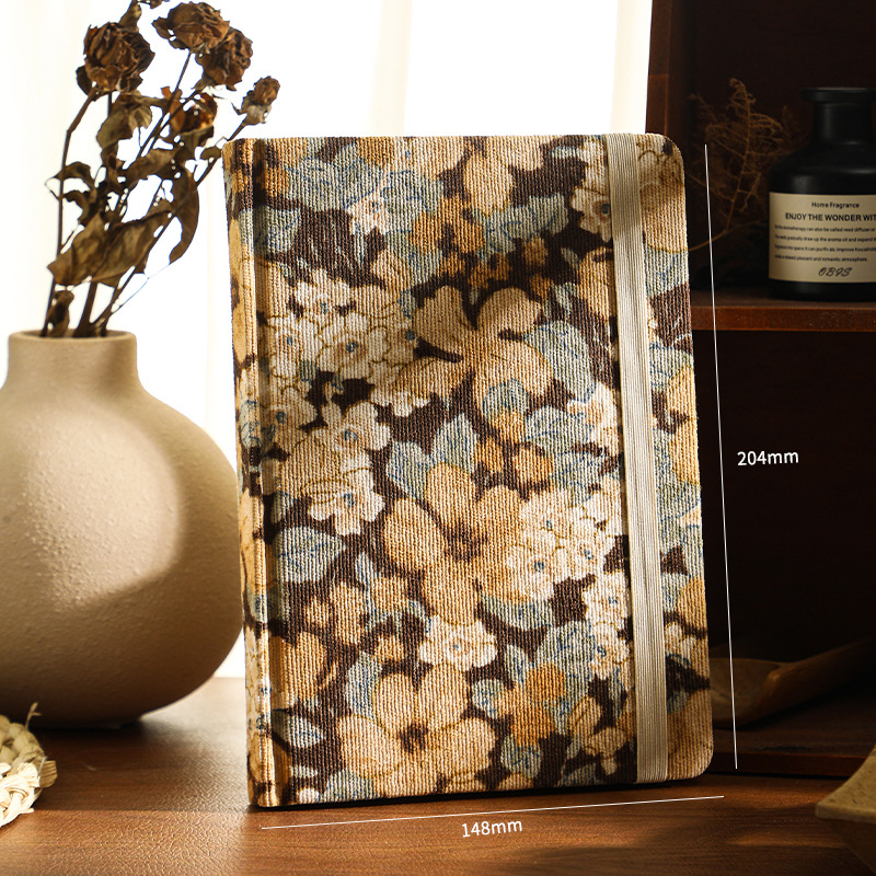 Caiet cu copertă din pânză, stil retro, hârtie din pădure, 160 pagini, greutate hârtiei 100 g