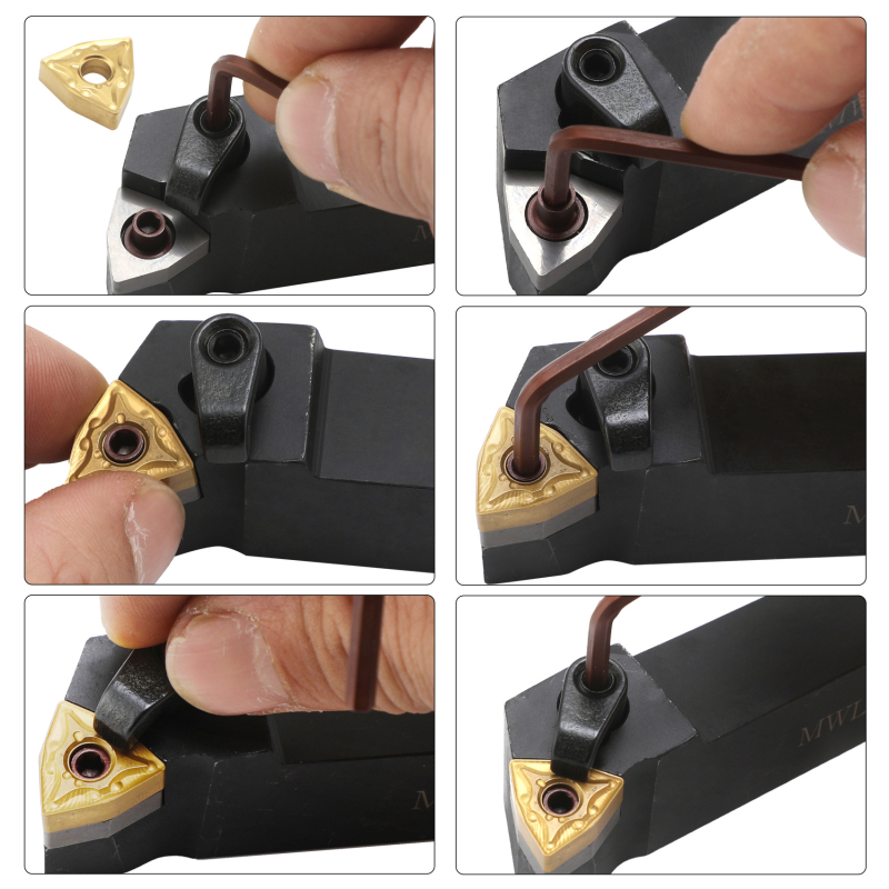 Κρατήρας εργαλείων MWLNR2020K08 με 10 τεμάχια κοπτικών καρβιδίων WNMG080404