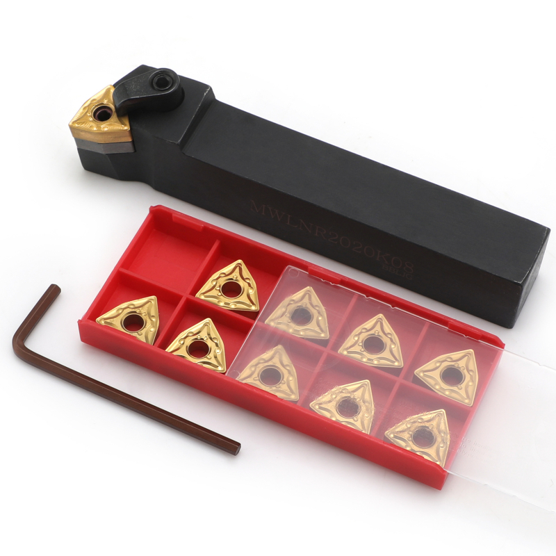 Κρατήρας εργαλείων MWLNR2020K08 με 10 τεμάχια κοπτικών καρβιδίων WNMG080404