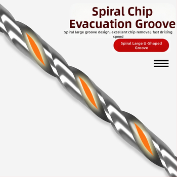 Longxing Ruiyu Σετ σπειροειδών τρυπανιών για ξύλο με εκτεταμένο μήκος, χάλυβας υψηλής ταχύτητας, ευθύς άξονας