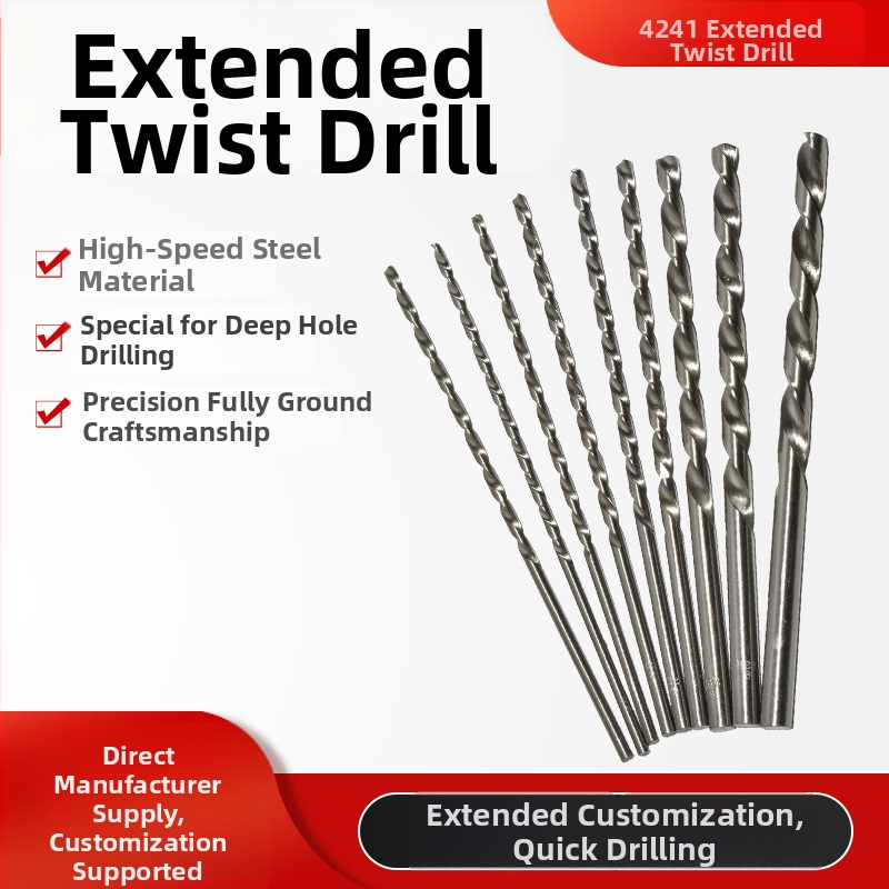 Longxing Ruiyu Faipari hosszított spirálfúrókészlet, gyorsacélból, egyenes nyél