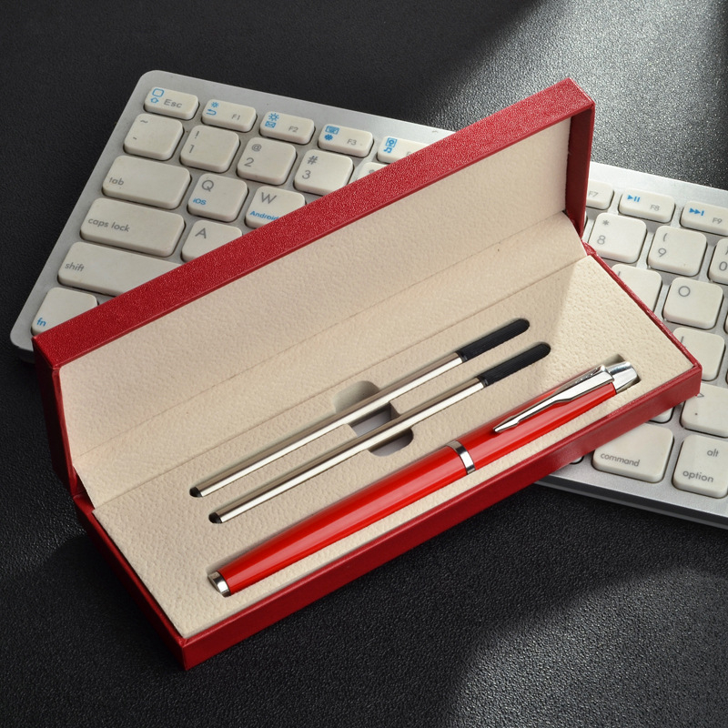 Metalo parašų rašiklis dovanų rinkinyje su logotipo spauda, graviruotas vardas, juoda tinta