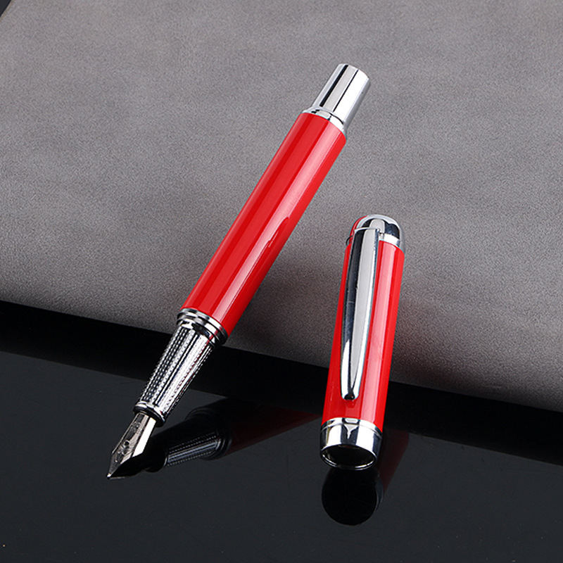 Metalinio korpuso plunksnakojis, modelis 112#, Yijin plunksnos galiukas, dažų sugėrimo sistema (ink absorber), logotipo graviravimas, galima pritaikyti, tinkamas kaip verslo ir reklamų dovana