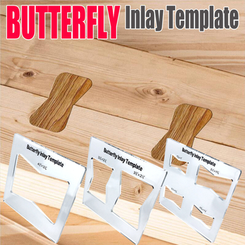 Butterfly Inlay Template – διακοσμητικό πρότυπο συμβατό με φρέζα για ξυλουργική, σειρά Butterfly Inlay Template, μη παραμετροποιήσιμο