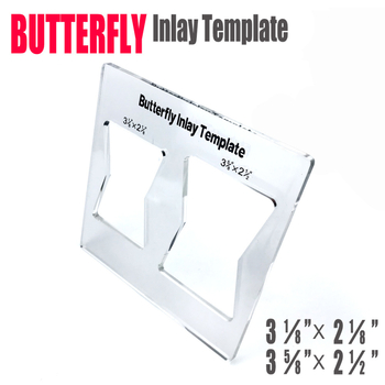 Butterfly Inlay Template – διακοσμητικό πρότυπο συμβατό με φρέζα για ξυλουργική, σειρά Butterfly Inlay Template, μη παραμετροποιήσιμο