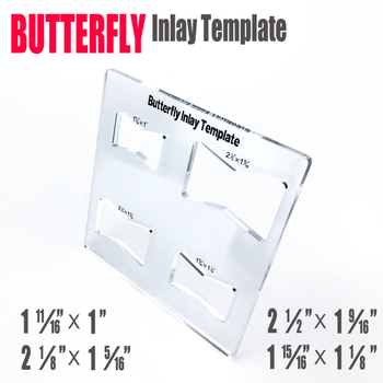 Butterfly Inlay Template – διακοσμητικό πρότυπο συμβατό με φρέζα για ξυλουργική, σειρά Butterfly Inlay Template, μη παραμετροποιήσιμο