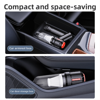 Rokas putekļu sūcējs auto un mājai, 7.4V, 120W, 5500Pa, bezvadu uzlāde