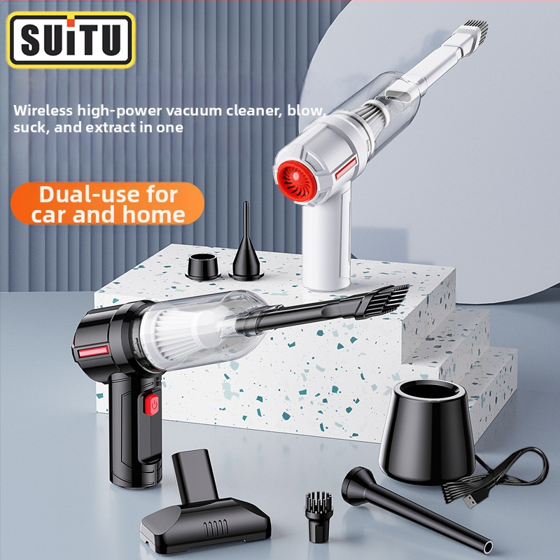Rokas putekļu sūcējs auto un mājai, 7.4V, 120W, 5500Pa, bezvadu uzlāde