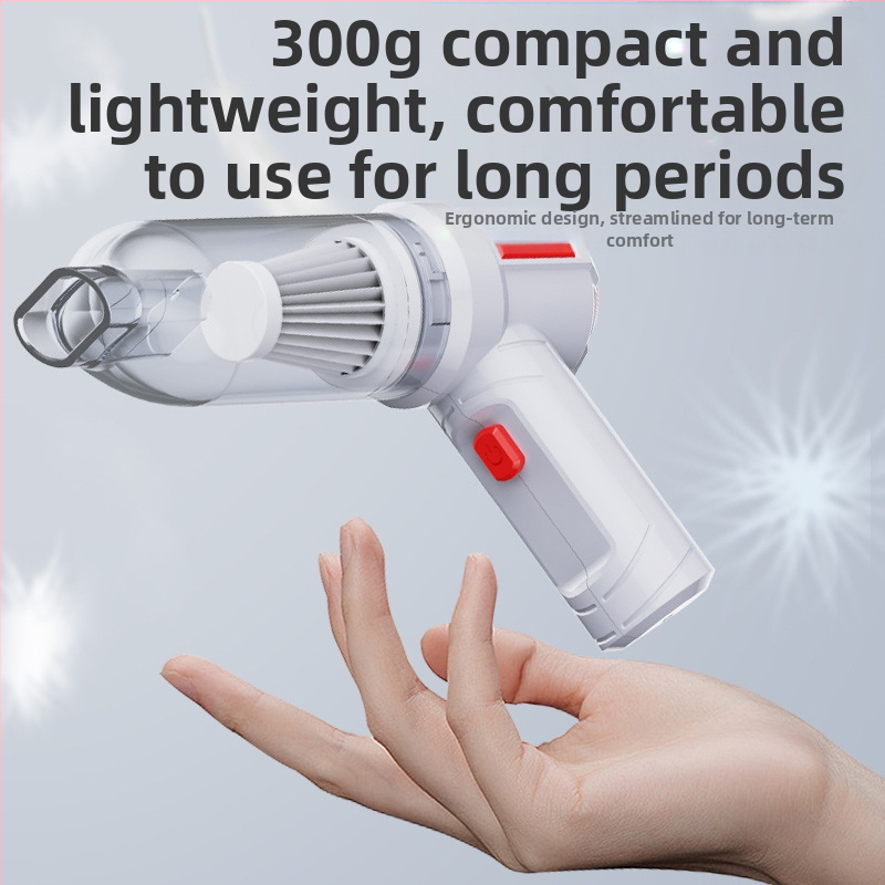 Ръчен вакуум за кола и дом, 7.4V, 120W, 5500Pa, безжично зареждане