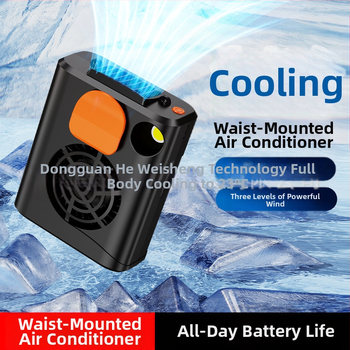 Be šepetėlių variklio juosmens/ kaklo ventiliatorius, USB įkrovimas, integruota 4000–6000 mAh baterija, 3 greičiai, be šepetėlių variklis, nešiojamas stalinis/rankinis ventiliatorius