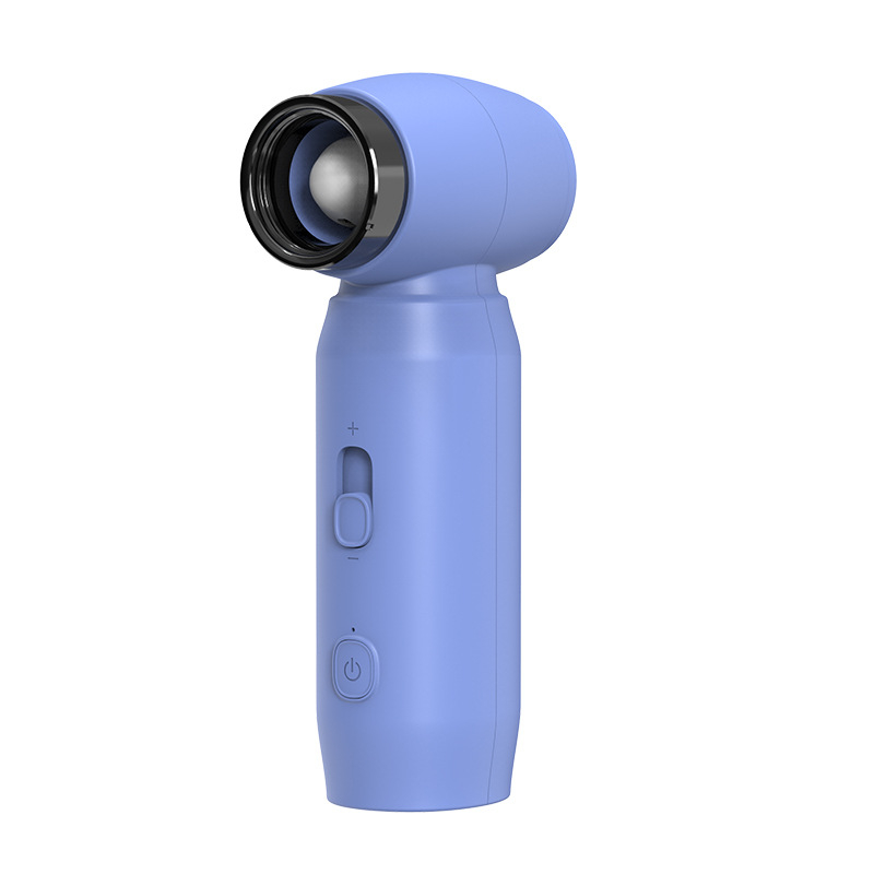 Rankinis nešiojamas lauko ventiliatorius su įmontuota baterija 4000–6000 mAh, USB įkrovimas, bešepetėlinis variklis, be žingsnių greičio reguliavimas, veikimo laikas 1–3 val.