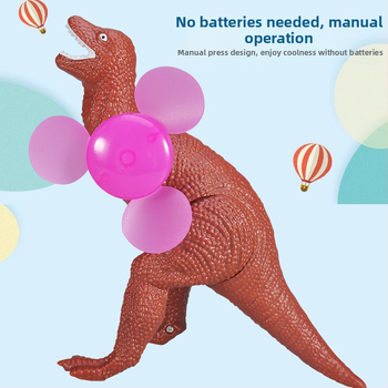 Rankinis dinozaurų ventiliatorius - nešiojamas plastmasinis, apšvietimo funkcija, mini T-Rex žaislas