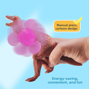Rankinis dinozaurų ventiliatorius - nešiojamas plastmasinis, apšvietimo funkcija, mini T-Rex žaislas