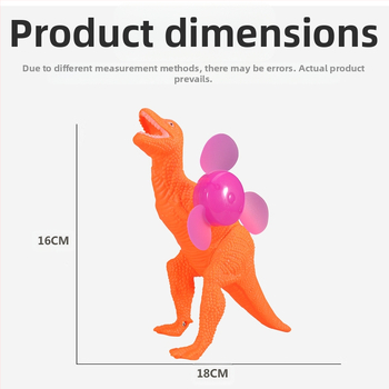 Rankinis dinozaurų ventiliatorius - nešiojamas plastmasinis, apšvietimo funkcija, mini T-Rex žaislas