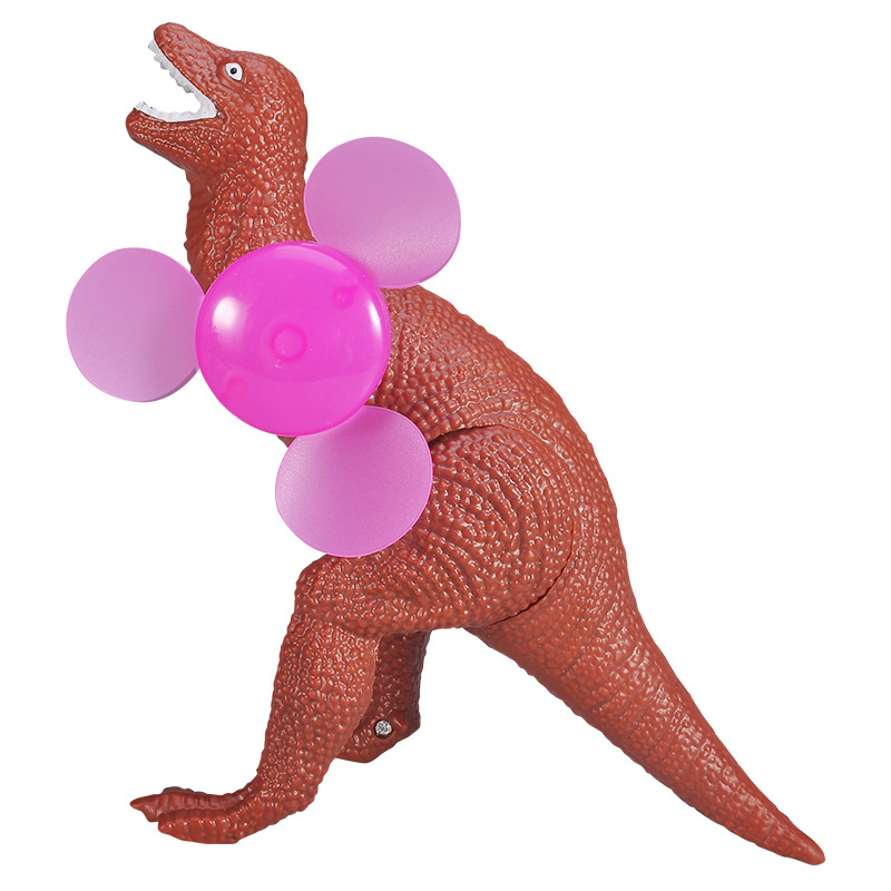 Rankinis dinozaurų ventiliatorius - nešiojamas plastmasinis, apšvietimo funkcija, mini T-Rex žaislas