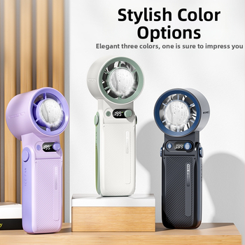 Χειροκίνητος ανεμιστήρας με ψύξη ημιαγωγών, αέρας σε 199 ταχύτητες, κινητήρας brushless, ενσωματωμένη μπαταρία 6000 mAh, φόρτιση USB