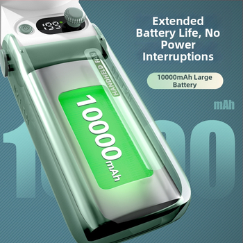 Χειροκίνητος ανεμιστήρας με ψύξη ημιαγωγών, αέρας σε 199 ταχύτητες, κινητήρας brushless, ενσωματωμένη μπαταρία 6000 mAh, φόρτιση USB