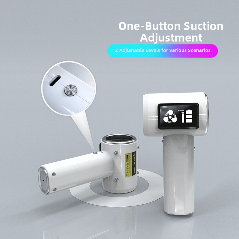 Безжичен автомобилен вакуум с цифров дисплей, двойно използване (кола и дом), компактно устройство, 60W, 6000Pa, презареждаем