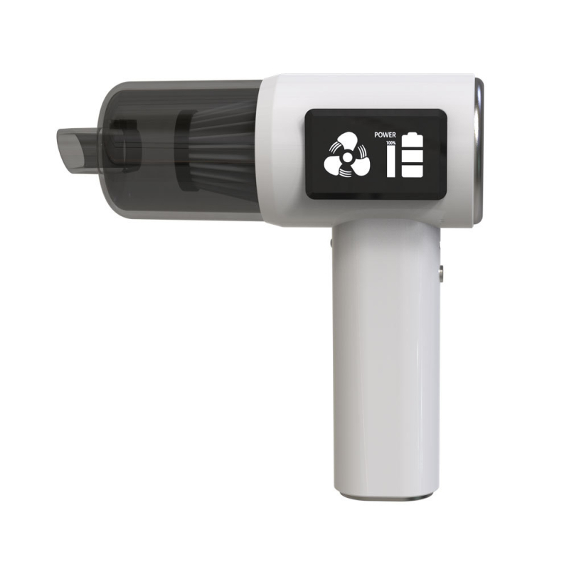 Bezvadu automobiļa putekļu sūcējs ar digitālo displeju, divējāda izmantošana auto un mājai, pārnēsājams, 60W, 6000Pa, uzlādējams