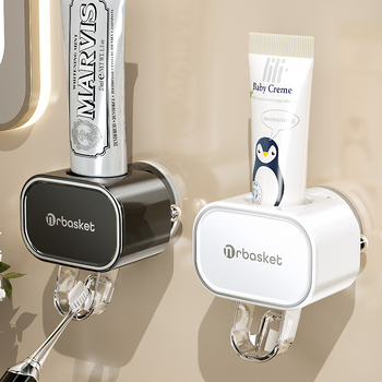 Automatinis dantų pastos išspaudimo įrenginys, sieninis siurbimas, šepetėlių ir pastos laikiklis, licencijuojamas privatus ženklas