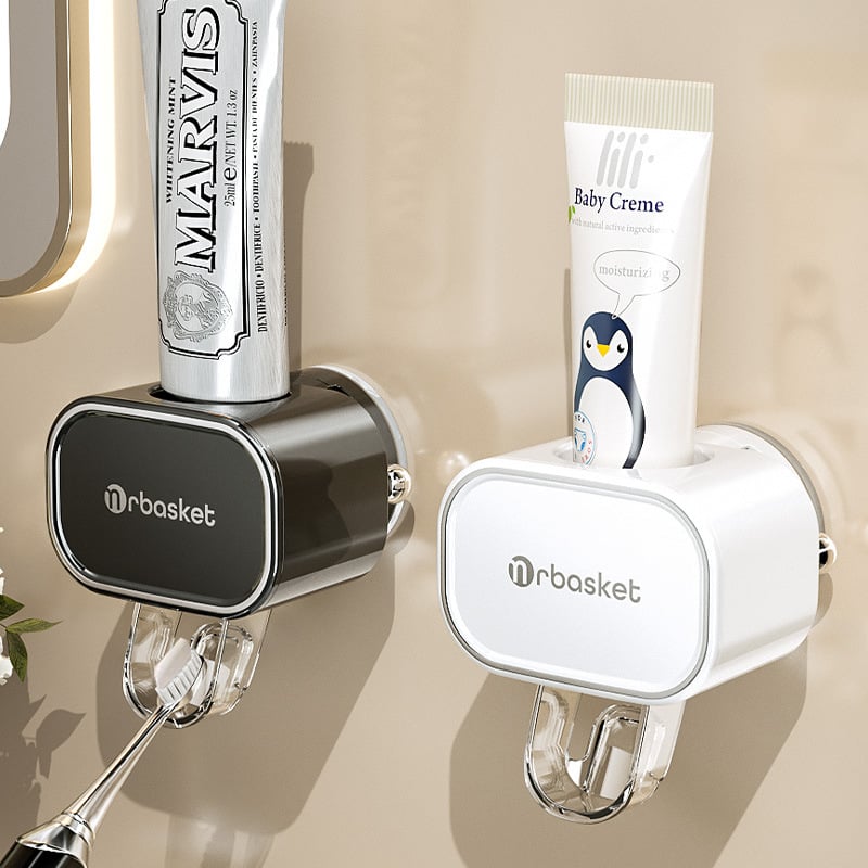 Automatinis dantų pastos išspaudimo įrenginys, sieninis siurbimas, šepetėlių ir pastos laikiklis, licencijuojamas privatus ženklas