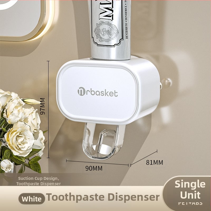 Automatinis dantų pastos išspaudimo įrenginys, sieninis siurbimas, šepetėlių ir pastos laikiklis, licencijuojamas privatus ženklas