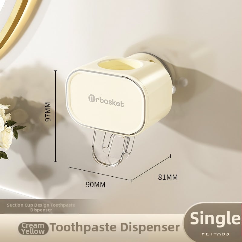 Automatinis dantų pastos išspaudimo įrenginys, sieninis siurbimas, šepetėlių ir pastos laikiklis, licencijuojamas privatus ženklas