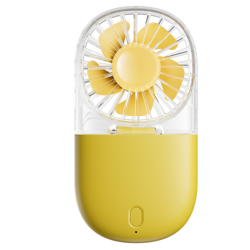 Prozirni sklopivi mini ventilator za vrat, USB punjiv, prenosni vanjski ventilator