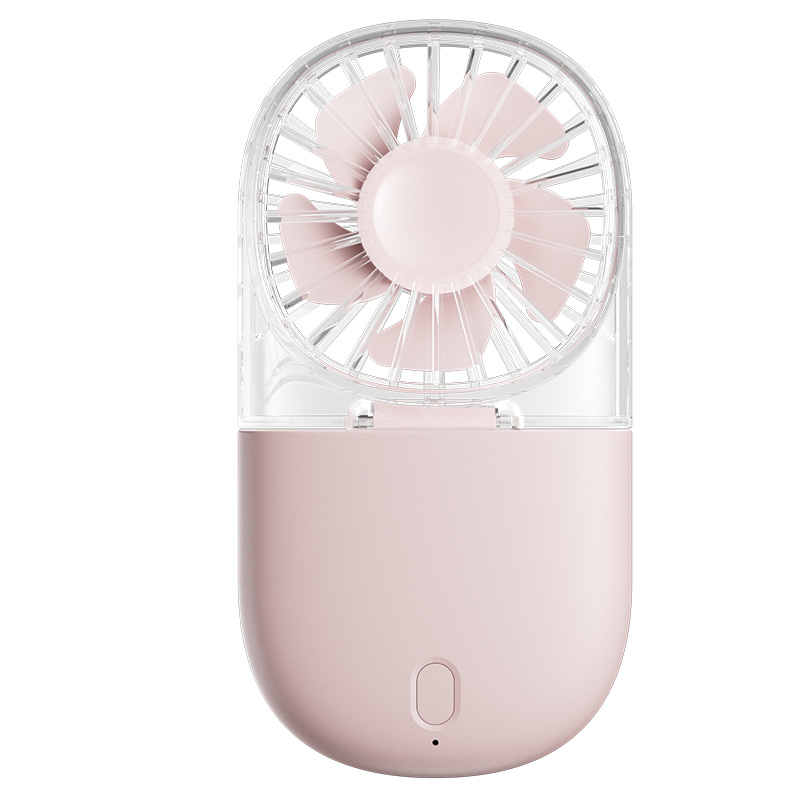 Prozirni sklopivi mini ventilator za vrat, USB punjiv, prenosni vanjski ventilator