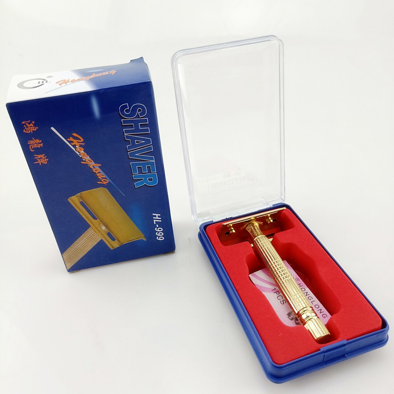 Male Jie – Θήκη για χειροκίνητο ξυριστικό με αλουμινένιο διπλής όψεως λεπίδα, συσκευασία 240 τεμάχια