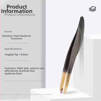 Colorful Fenling antakių klipas ir žnyplės rinkinys, nerūdijantis plienas, įstrižos galvutės, skirtas antakių ir blakstienų priežiūrai