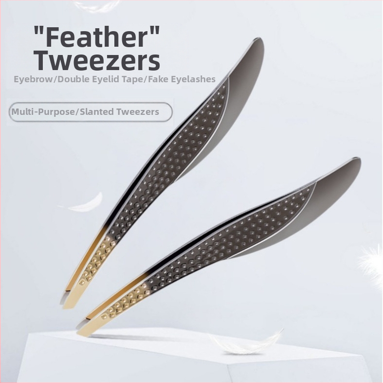 Colorful Fenling antakių klipas ir žnyplės rinkinys, nerūdijantis plienas, įstrižos galvutės, skirtas antakių ir blakstienų priežiūrai