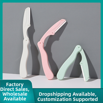 Sulankstomas antakių skustuvas rinkinys, nerūdijantis plienas, antakių formavimo įrankis