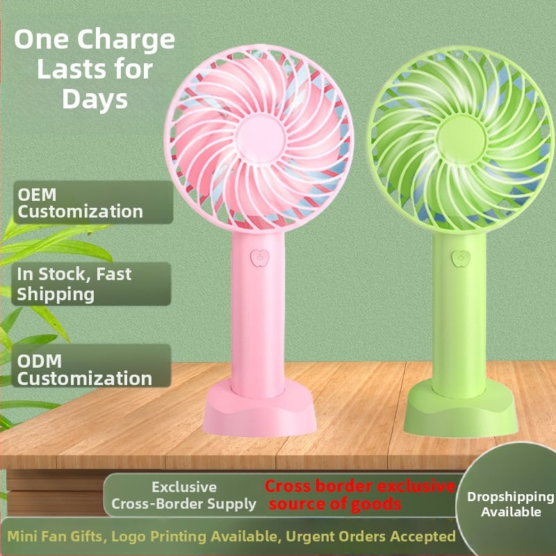 N15 rankinis USB įkraunamas ventiliatorius, 4 mentelės, brushless variklis, 3 greičiai, įmontuota baterija 1000–1200mAh, telefono laikiklis