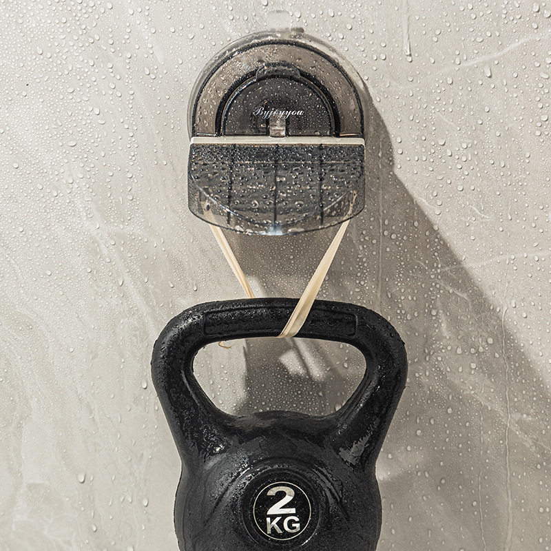 Vonios pedalo laikiklis su siurbimo kilpa, kabliuko montavimas, be gręžimo, vieno sluoksnio organizatorius