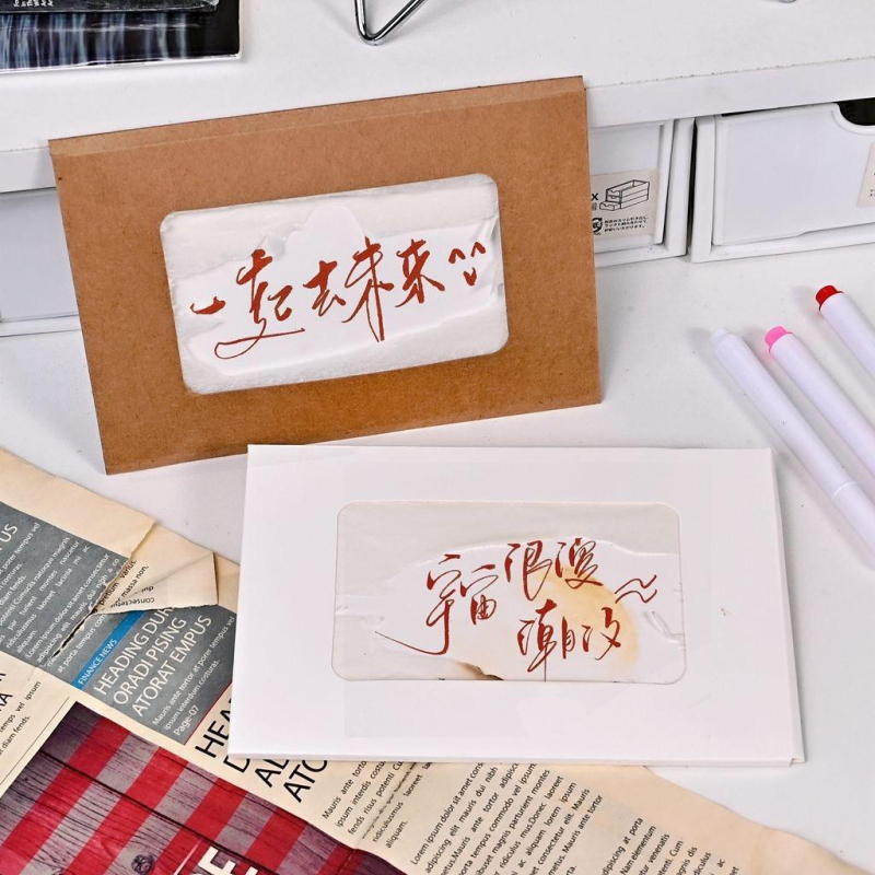 White ze Пламъчна поздравителна картичка – DIY, горещо щампована върху хартия за рожден ден