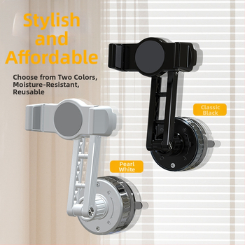 Стойка за телефон за бюро с магнитно вакуумно засмукване, въртяща се, за стена и плот, универсална за кухня и баня, от алуминиева сплав