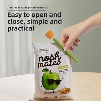 Flying Rabbit – Maisto pakuotės klipsas – modernus minimalistinis dizainas, 5 vnt. komplektas, logotipo pritaikymas, tinkamas privatiniam prekės ženklui